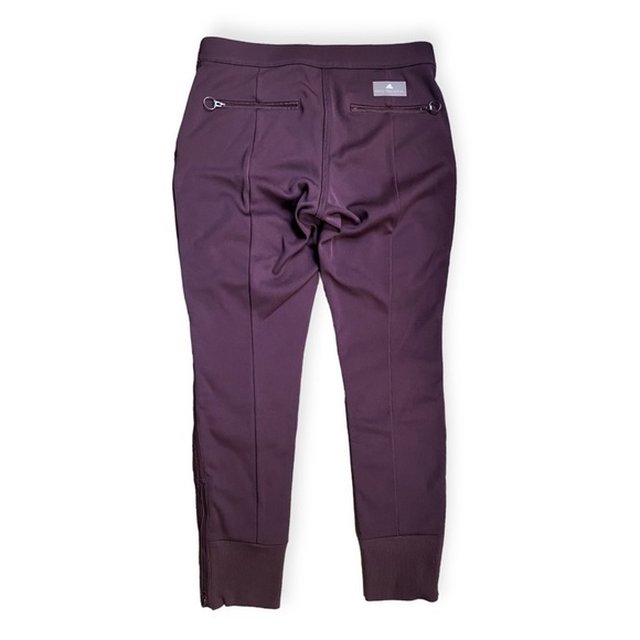 Stella McCartney x Adidas Maroon Quilted Moto Pant , sz Small - Picture 4 of 10